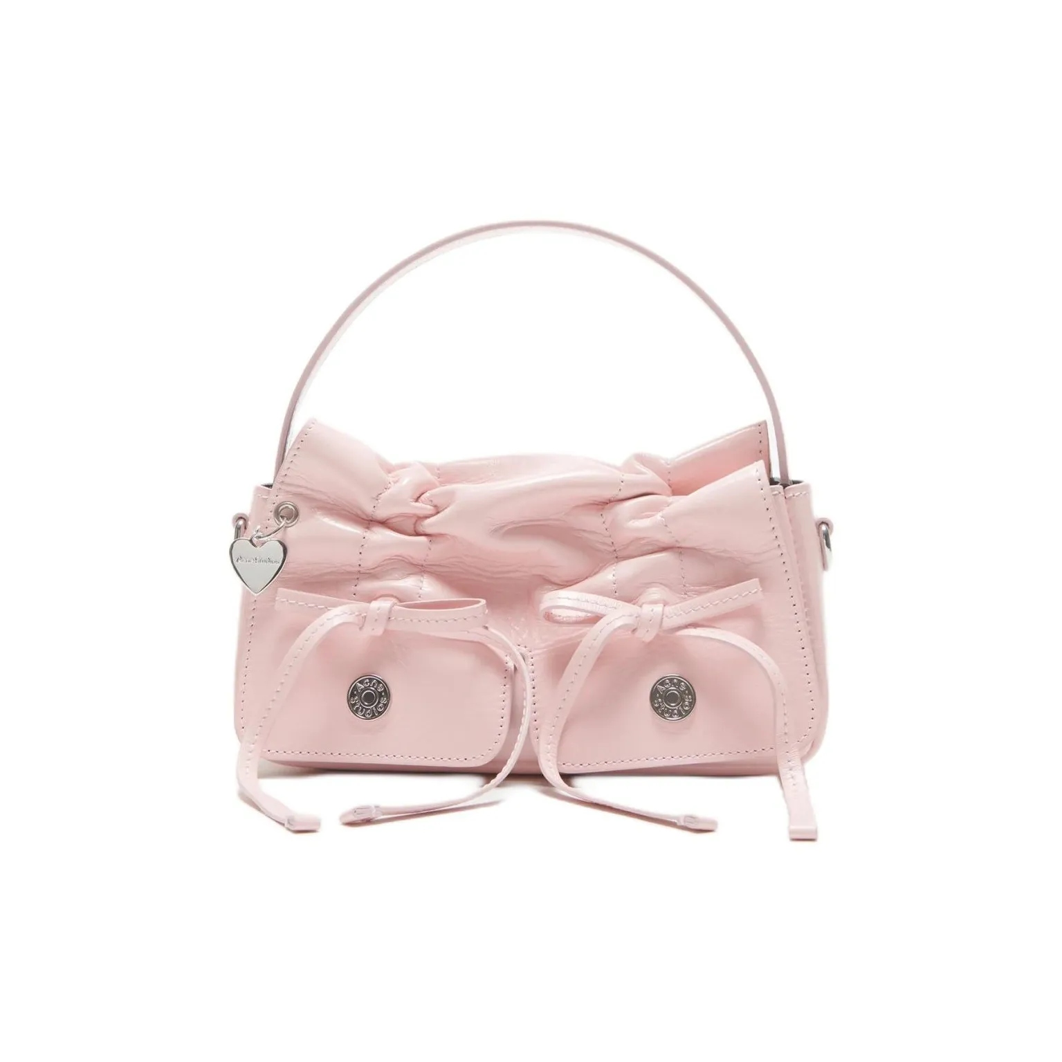 Acne Studios Multipocket Calfskin Shoulder Bag, Crossbody Bag, Handbag Mini Women's Light Pink