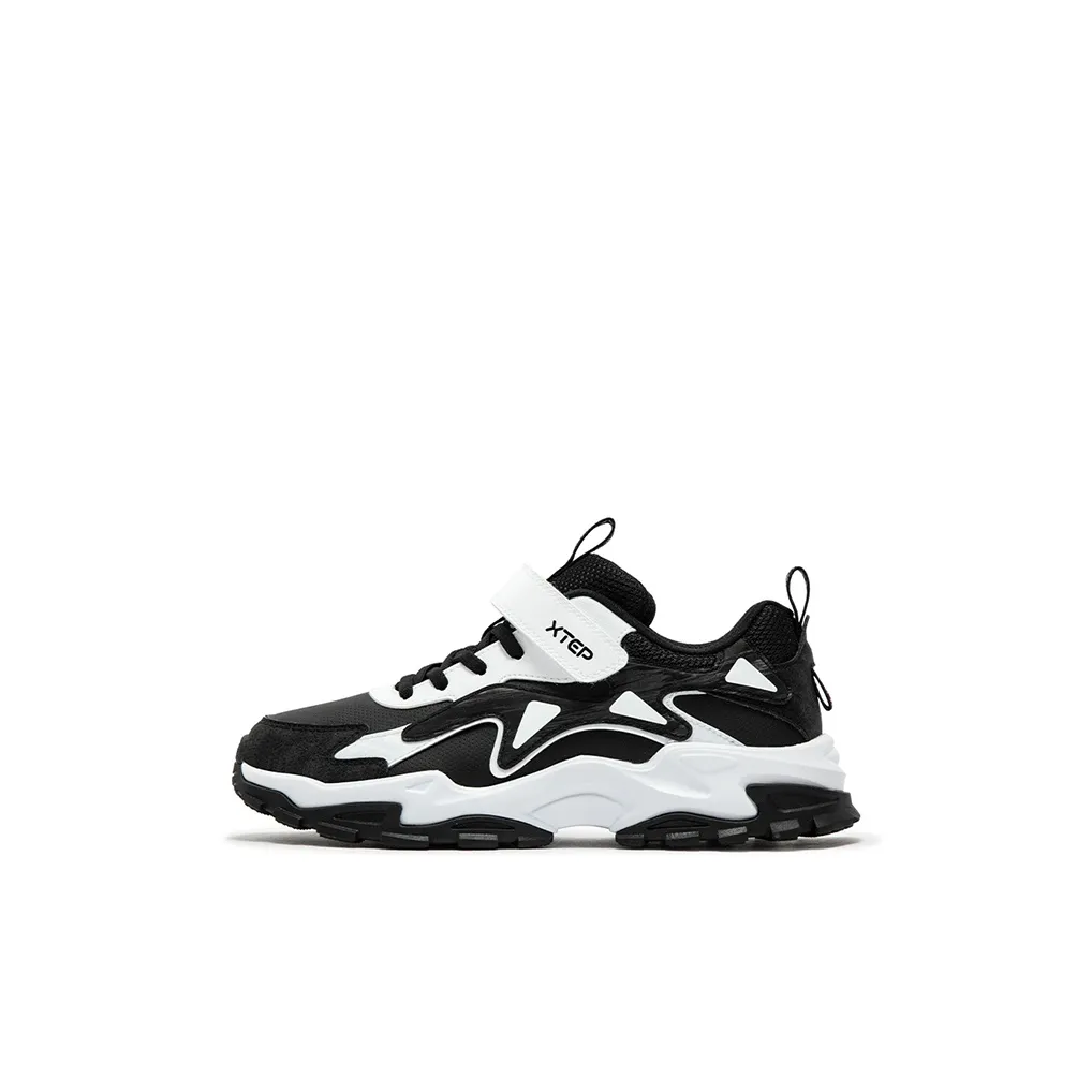 XTEP Non slip Support Low Top Kids Lifestyle Shoes Black Tejidos Blanco Kids'