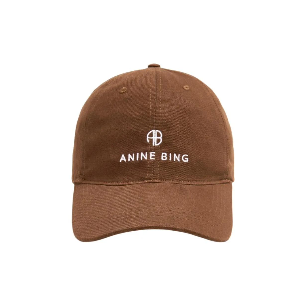 Anine Bing Cotton Twill Baseball Caps Women's Brown
