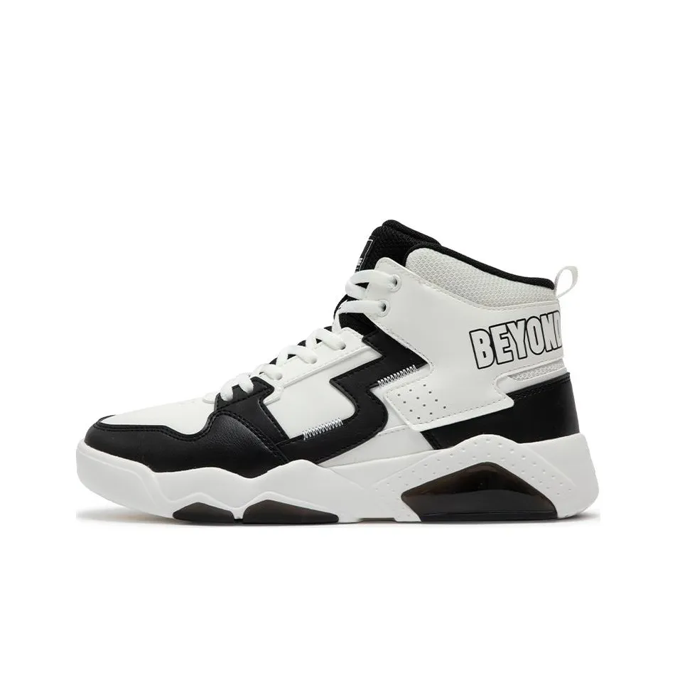 361° Slip-resistant Abrasion-resistant High Top Skateboard Shoes Women's White Black