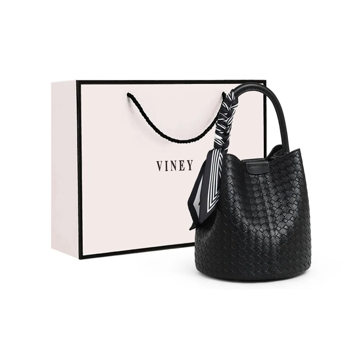 VINEY Корова Кожа с Синтетической Кожей Сумка Стандартная Женская Черная