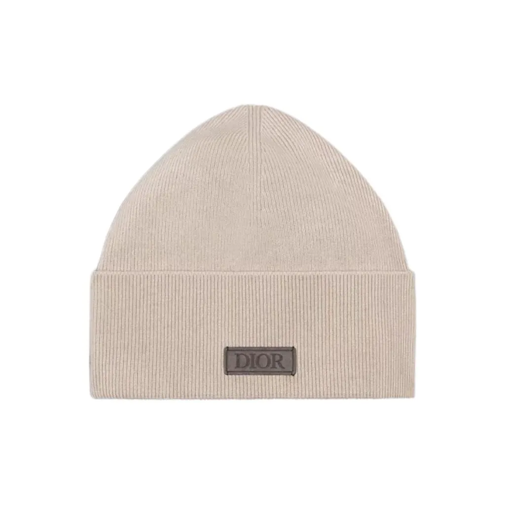 DIOR Cashmere Beanies Men's Beige