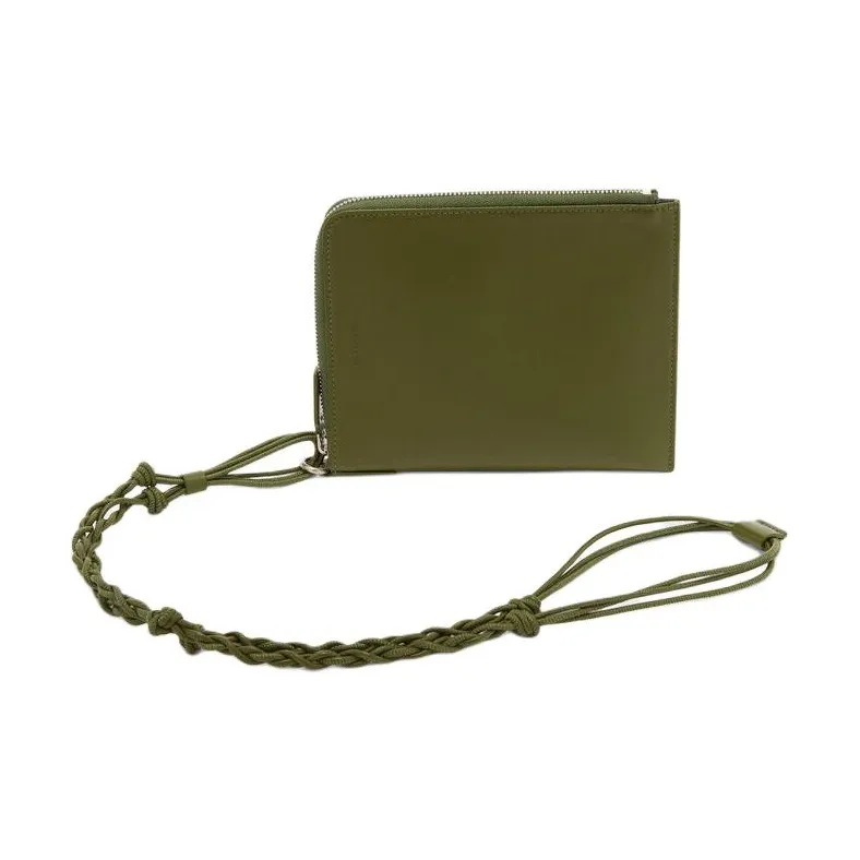 JIL SANDER Calfskin Wallet Men's Green