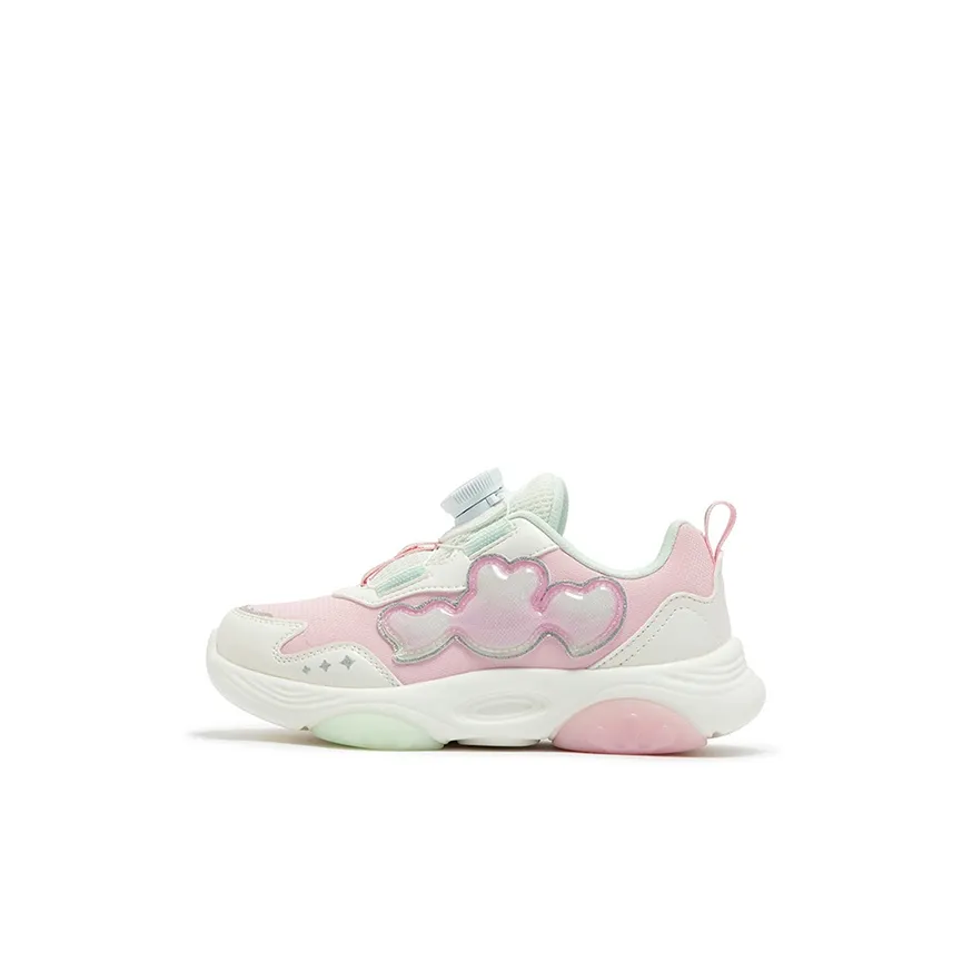 XTEP Нескользящий низ Поддержка Низкий топ KIDS Lifestyle Shoes Парусный белый Ледяной розовый Детский