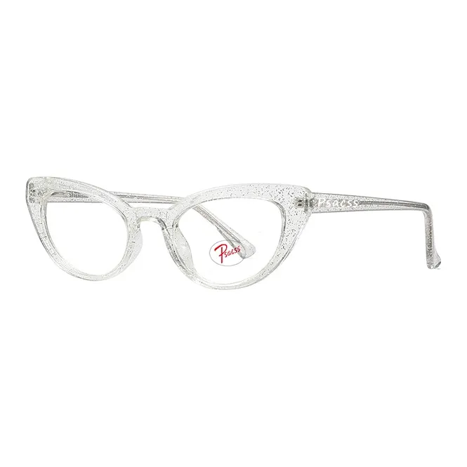 PSACSS TR Memorial Plastic Кошачий глаз Оправы для очков Унисекс Черный Прозрачный Синий Прозрачный