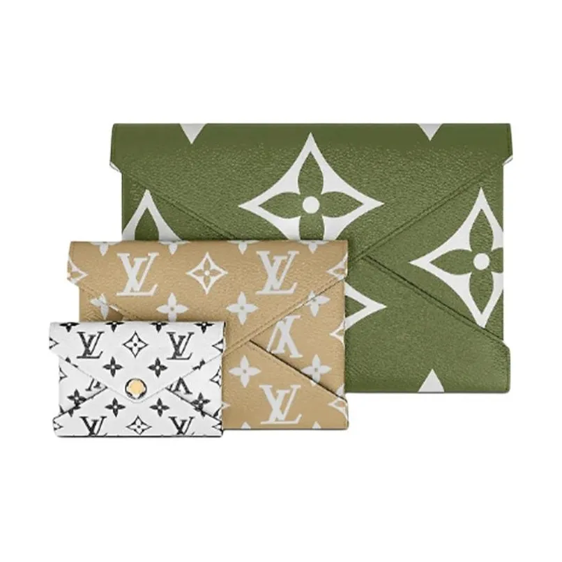 LOUIS VUITTON Pochette Kirigami Monogram Giant Khaki Green/Beige