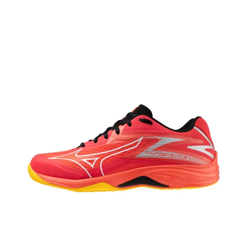 Mizuno Slip-resistant Abrasion-resistant Low-top Волейбольные кроссовки Унисекс Красный Белый