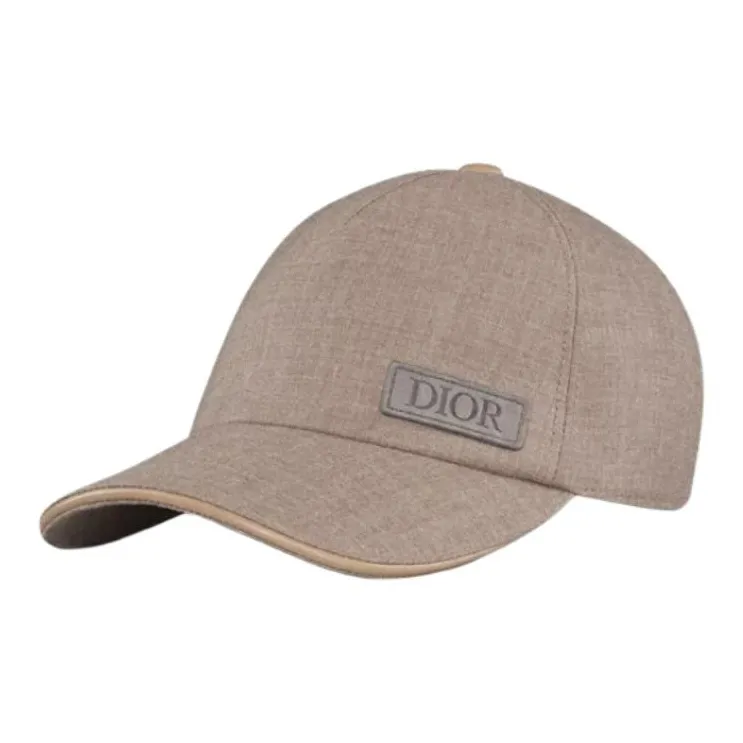 DIOR Cotton, Sheepskin, Cashmere Baseball Caps Unisex Beige