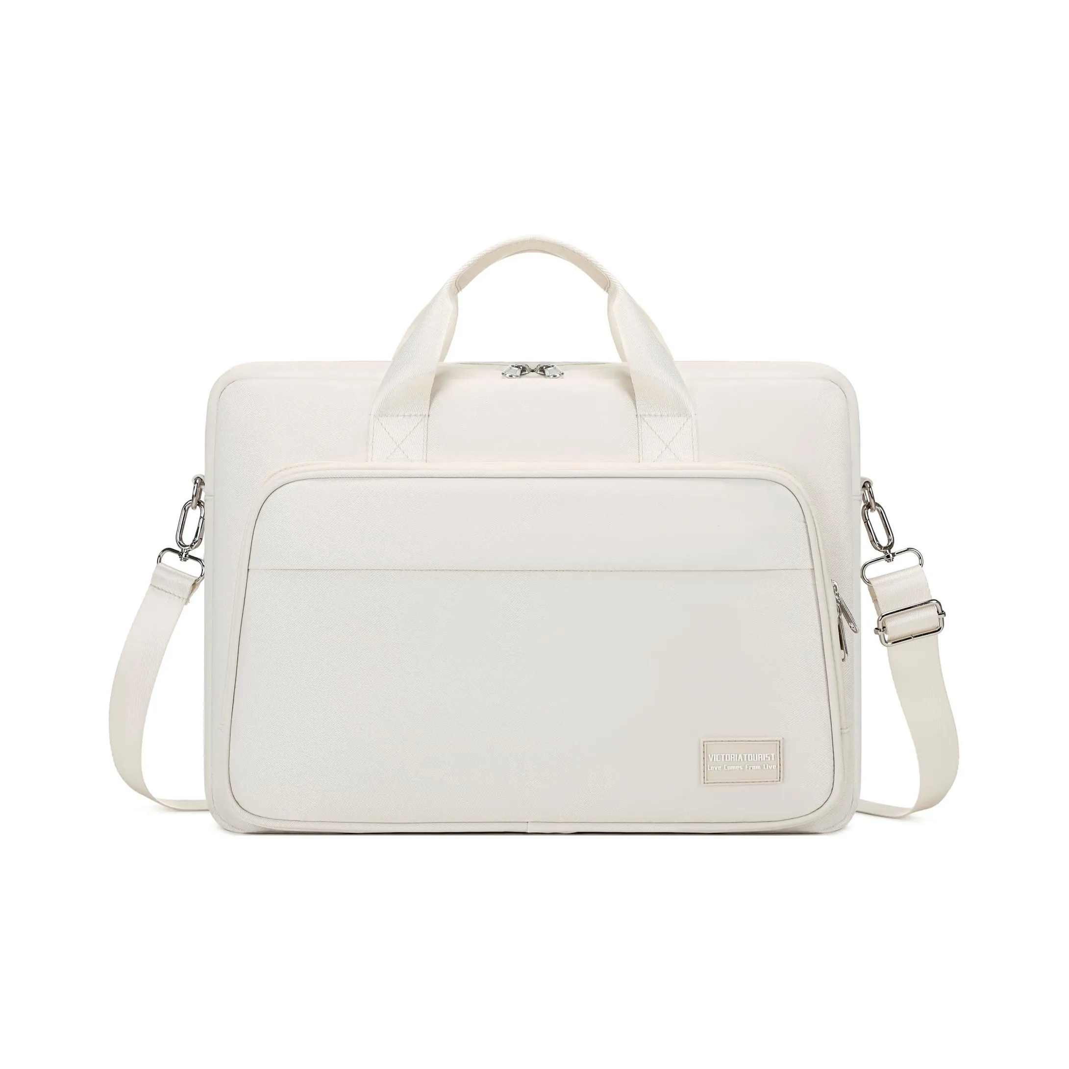 Victorian Traveler Polyester Briefcase, Laptop Bag, Gaming Handheld Laptop Bag Women's White