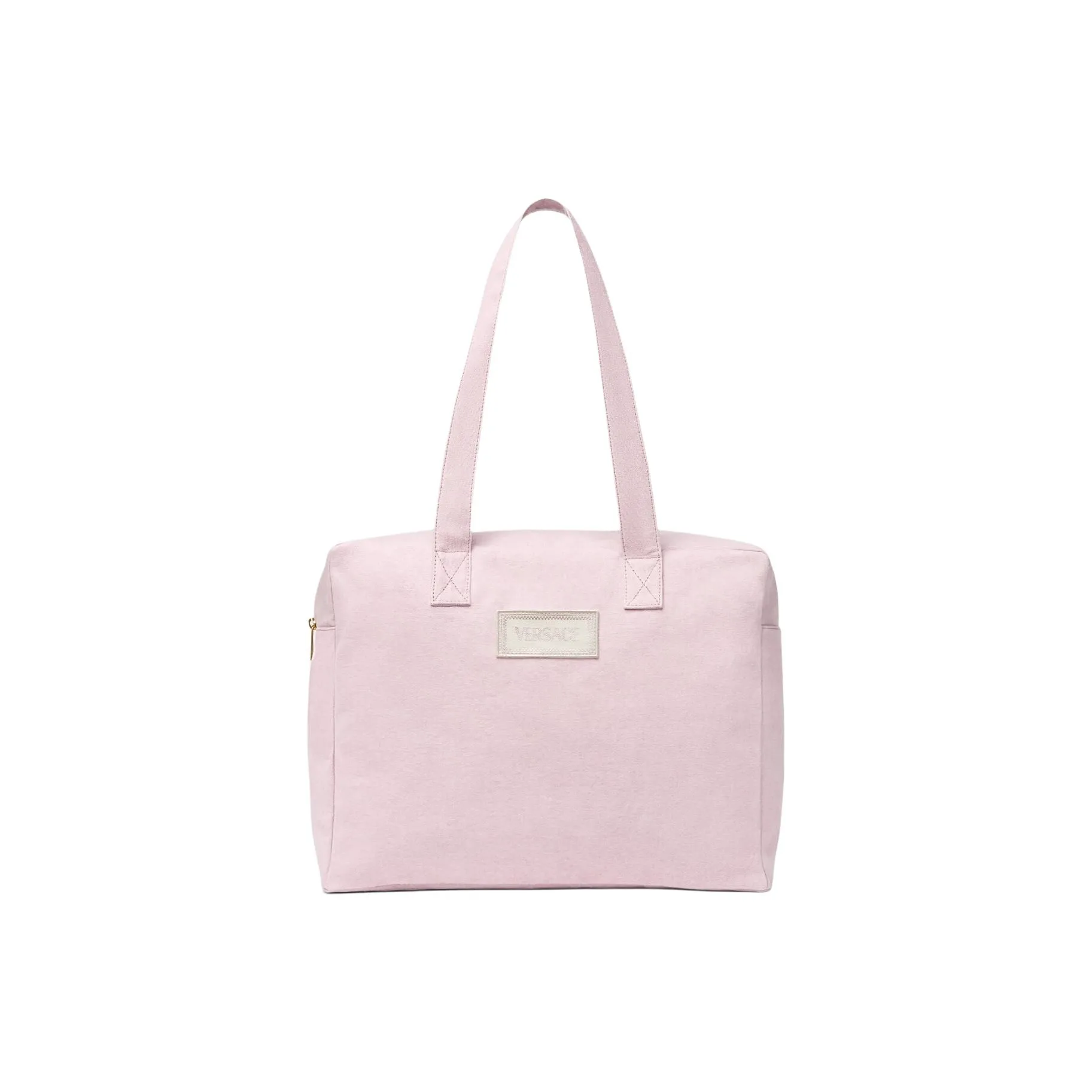 VERSACE 90S VINTAGE Cotton Tote Bag Shopping Bag Handbag Shoulder Bag Women's Pink