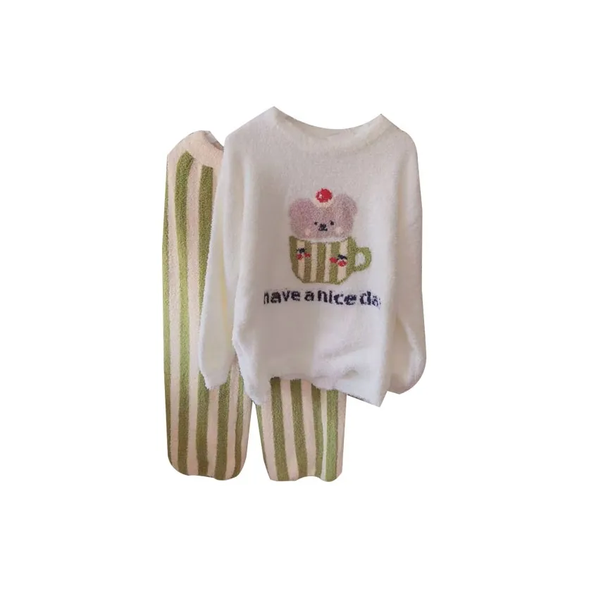 METE WHALE MT Пижамный комплект Женский Серый Зеленый