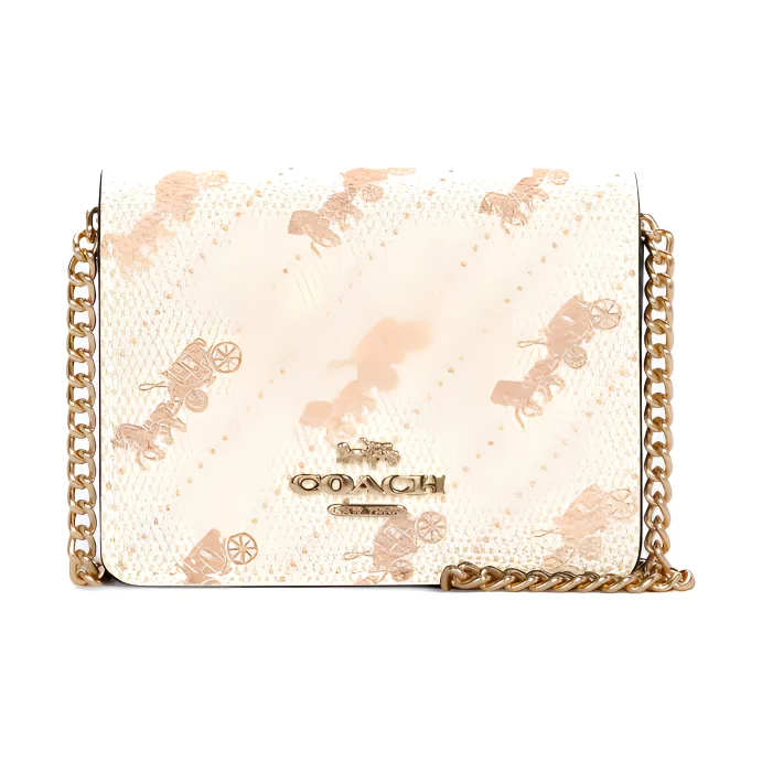 COACH Canvas With Leather Shoulder Bag, Crossbody Bag, Wallet Mini Women's Ecru Cream