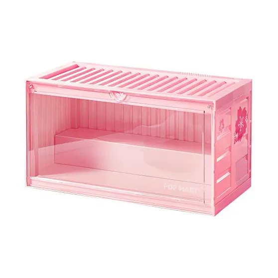 POP MART Pop Mart IP Cherry Blossom Tipsy Collection, Container, Luminous Display Case Model Accessories 17cm