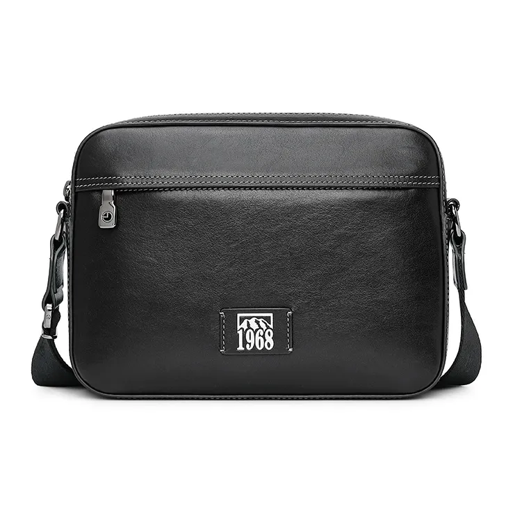 GOLDLION Сумка через плечо из коровьей кожи плечевая сумка среднего размера мужская черная