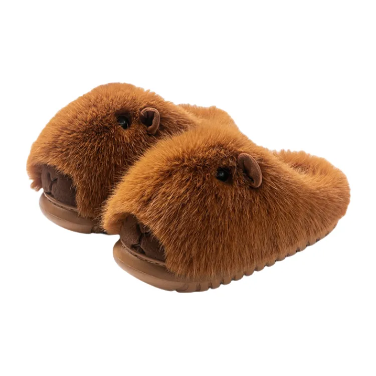 JINGEYU Fall And Winter Fashion Cute Pet Kapi Balaka Cartoon Home Plush Platform Warm Soft Sole Slip-Resistant