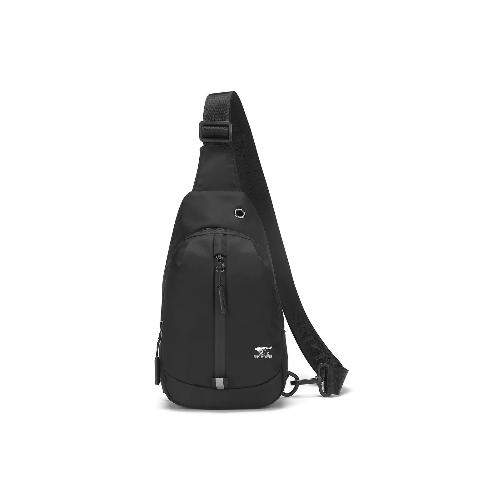 SEPTWOLVES Ткань Через плечо Маленькая сумка Городской техвир Sling Сумка Обычный Мужской Черный