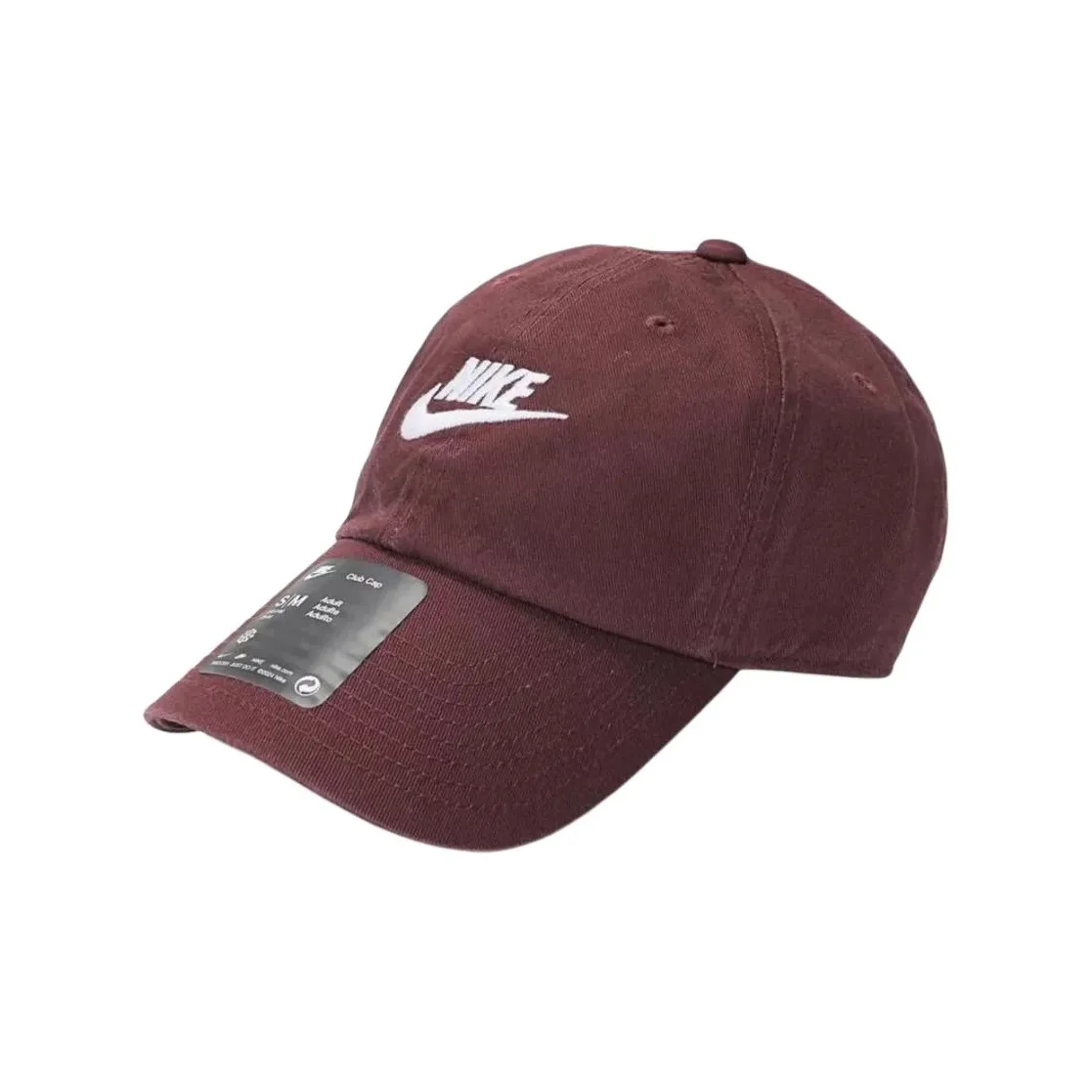 Nike Хлопковые кепки унисекс яркие бордово-красный белый