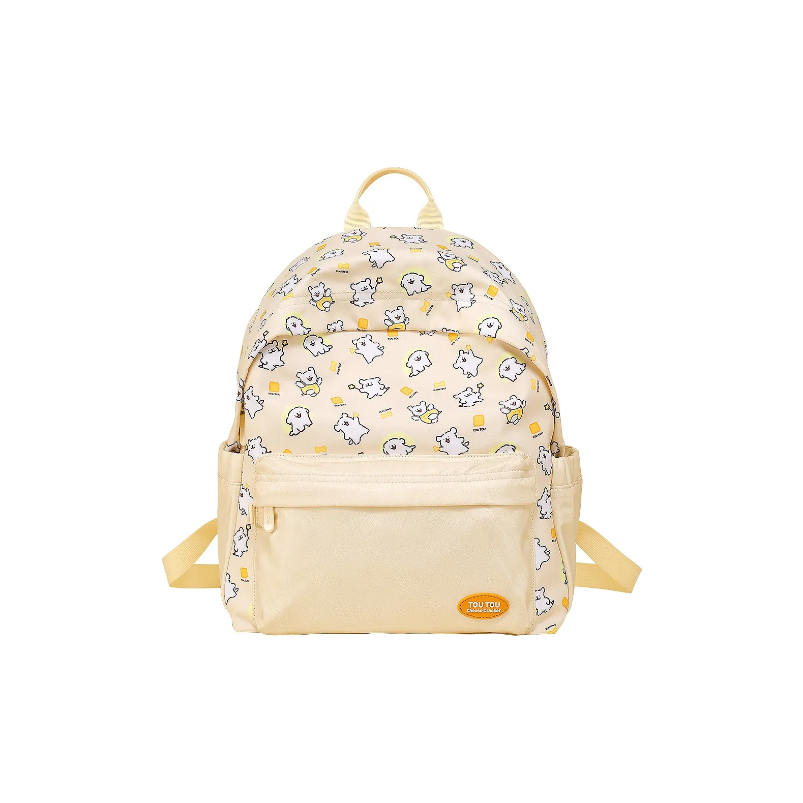 TOUTOU Maltese Collaboration Fabric Backpack Tubas Women's Cream Yellow/Sea Salt Blue