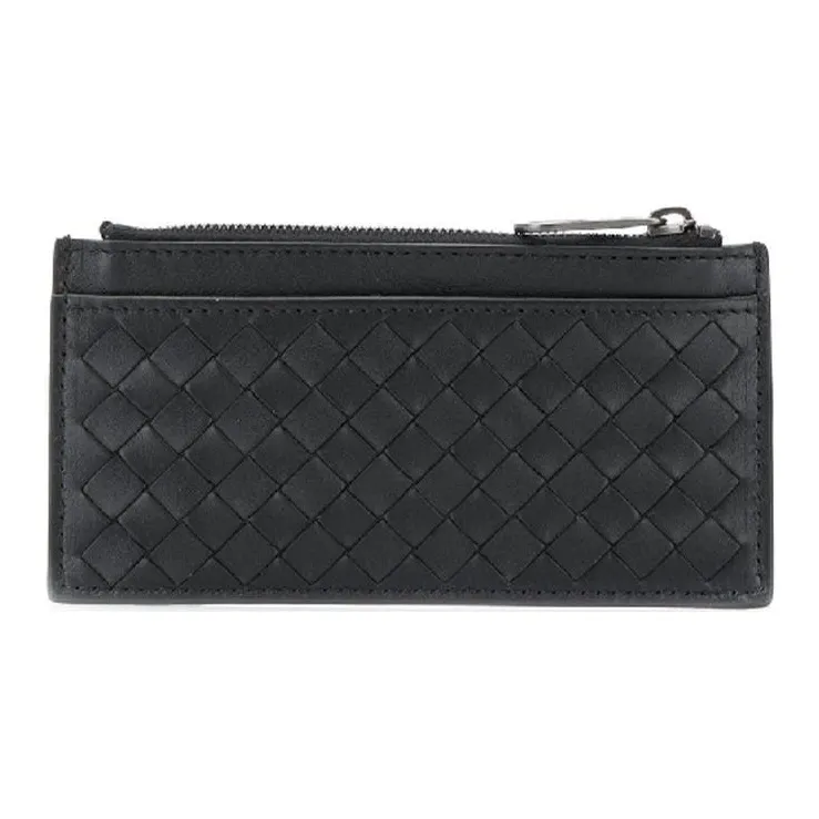 Bottega Veneta Leather Wallet, Card Holder Men's Black