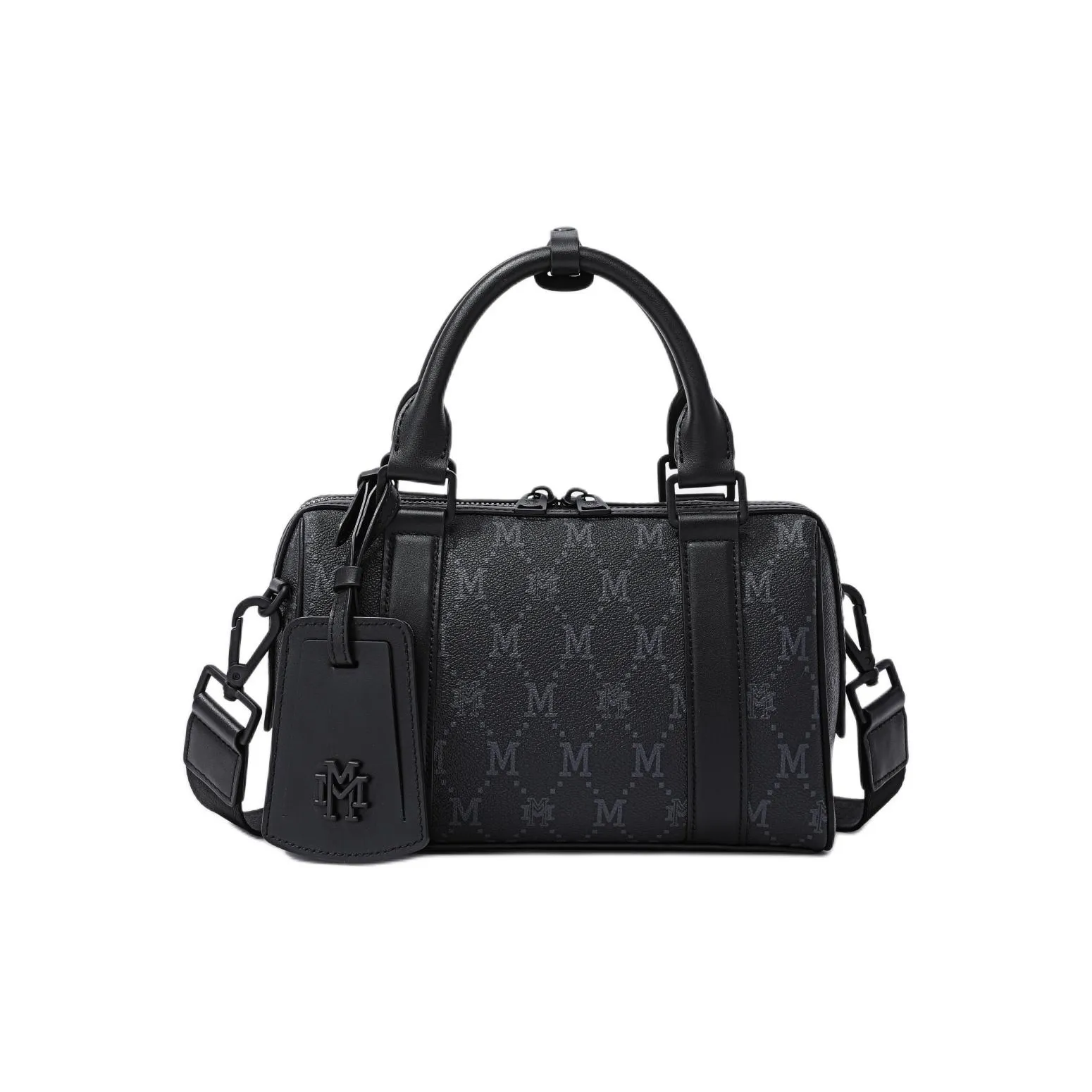 FION Mountain And Sea Journey Series Artificial Leather Crossbody Bags Handbags Men's Classic Black