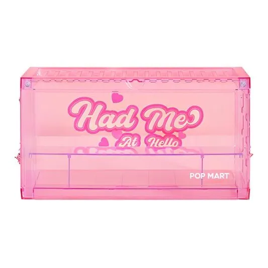 POP MART Interlocking Display Case Pink Model Accessories