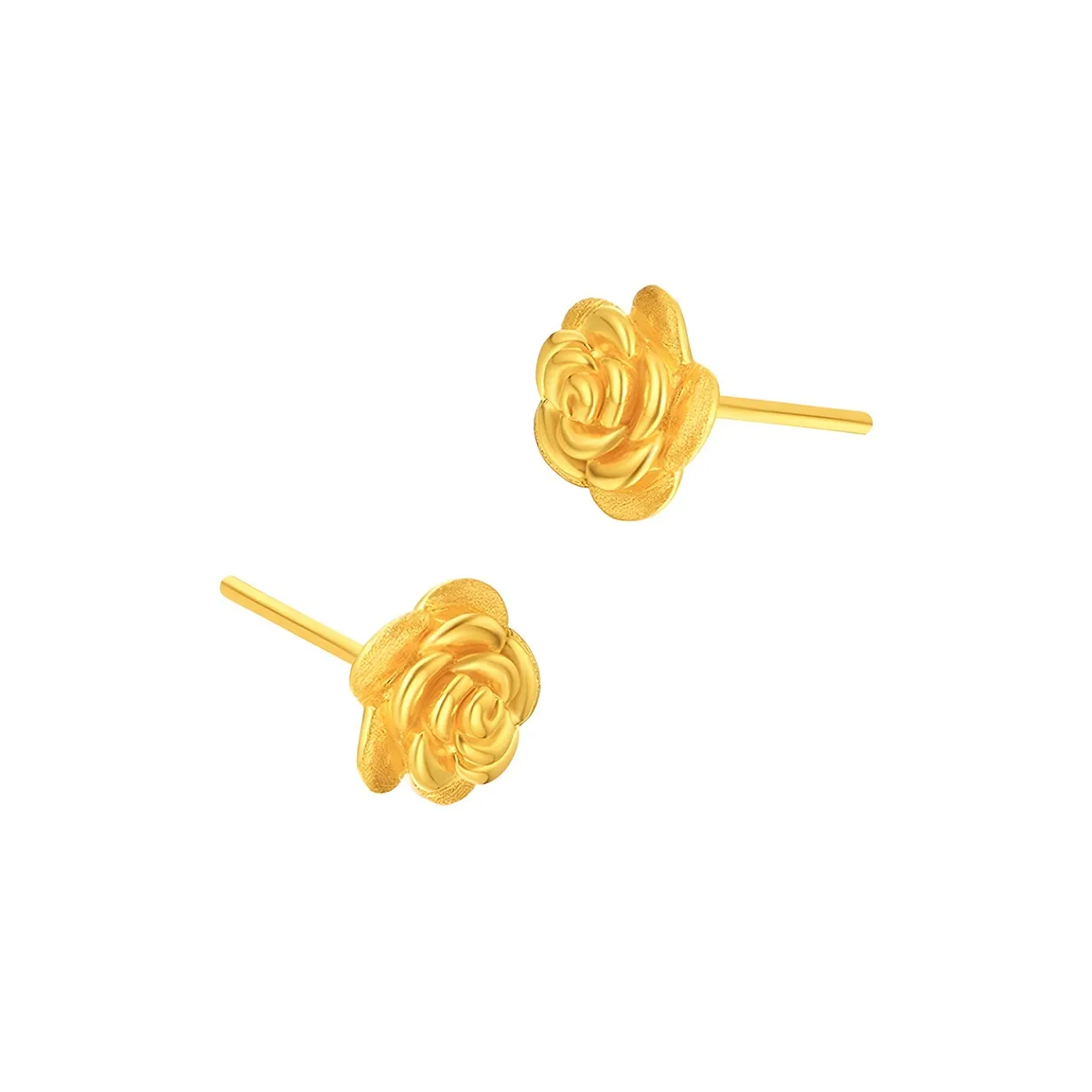 Qing Yi 18K Gold Stud Earrings Unisex