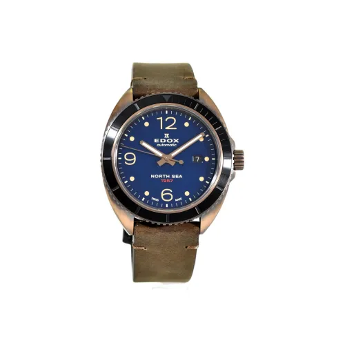 EDOX Автоматический Механический Часы Мужские Movement 45 мм Синий