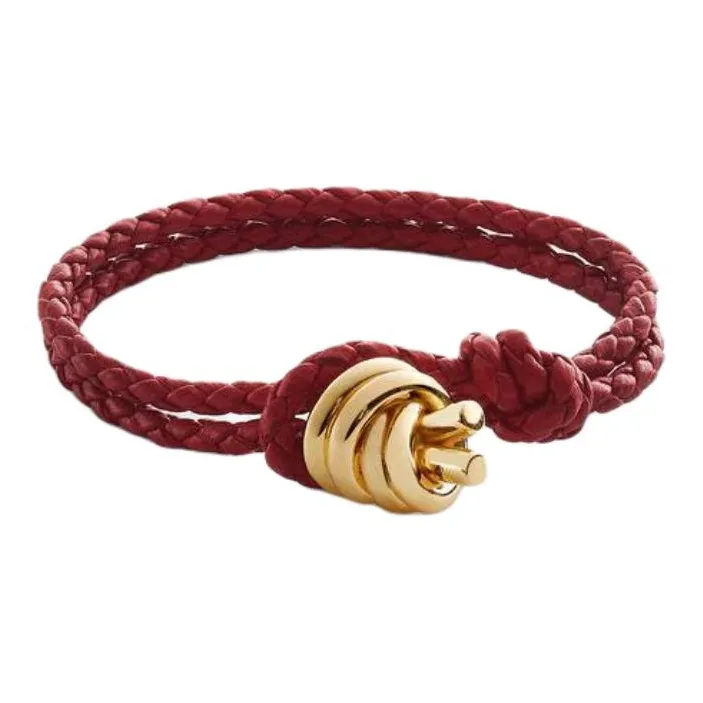 Bottega Veneta Knot Detailed Braided Bracelet