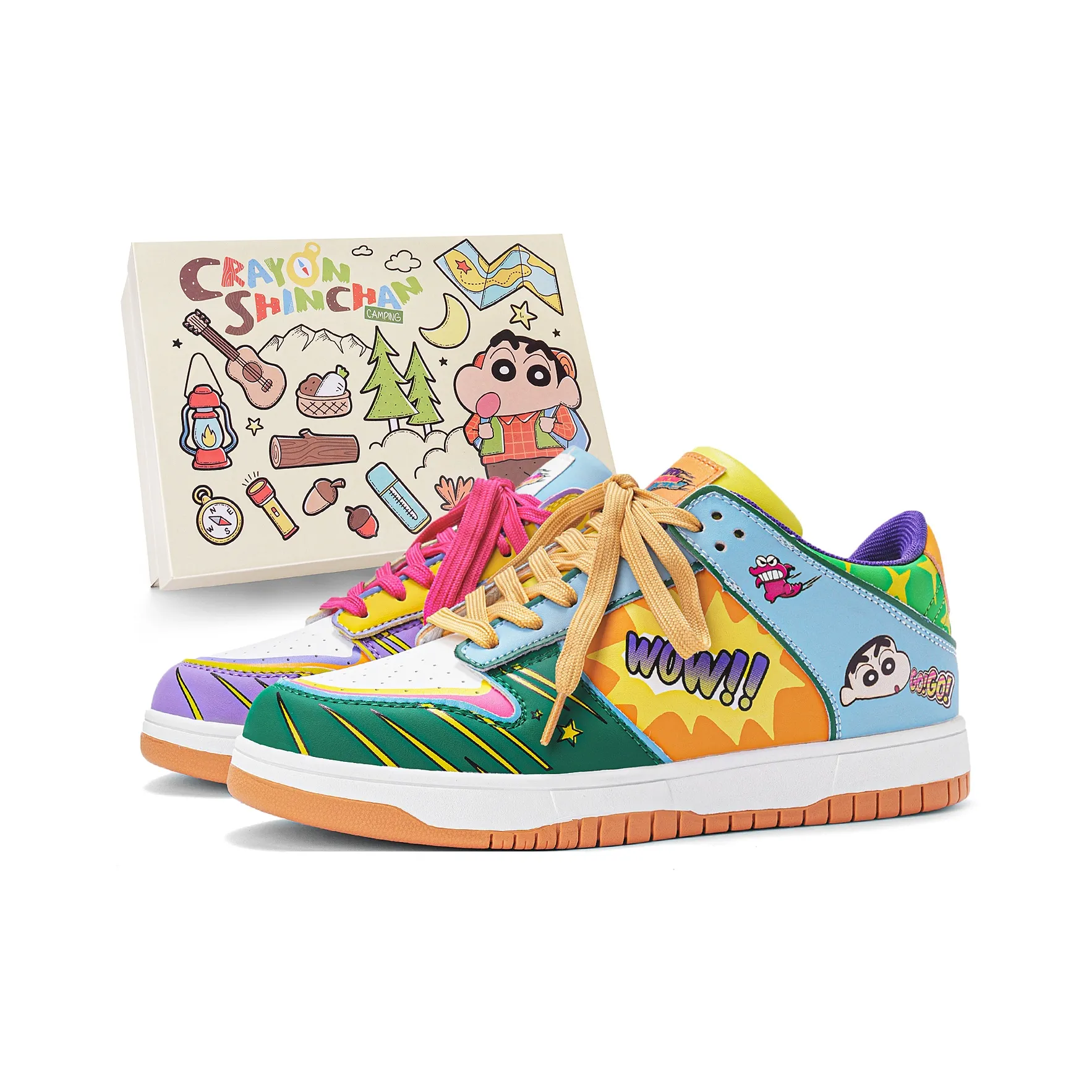 Crayon Shinchan Низкие кроссовки для скейтбординга унисекс Gift Box Set