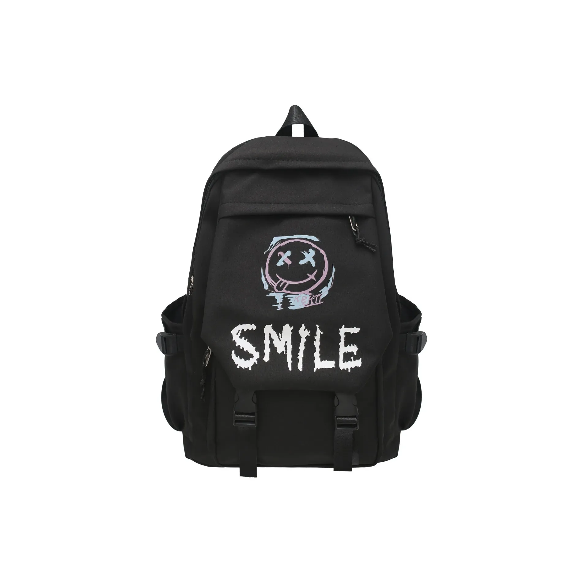 LEXI Nylon Backpack Regular Unisex Black/White