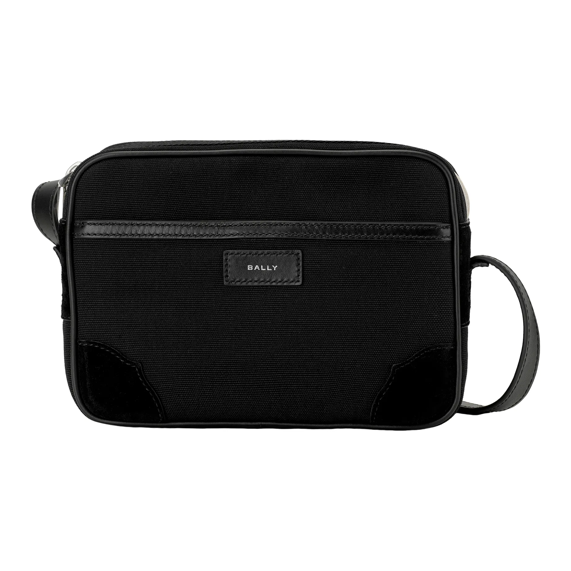 BALLY Телячья кожа с тканью сумка через плечо мужская черная