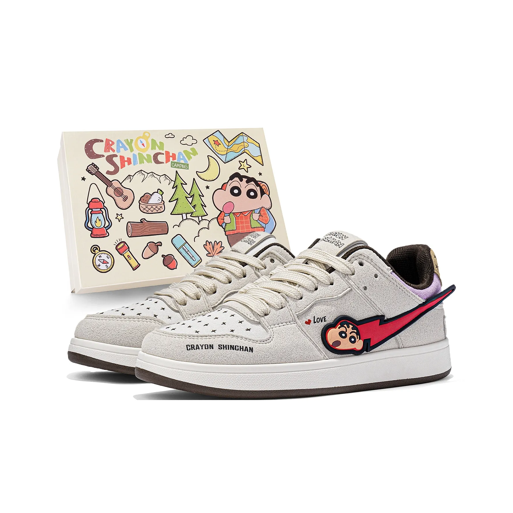 Crayon Shinchan Низкие кроссовки для скейтбординга унисекс