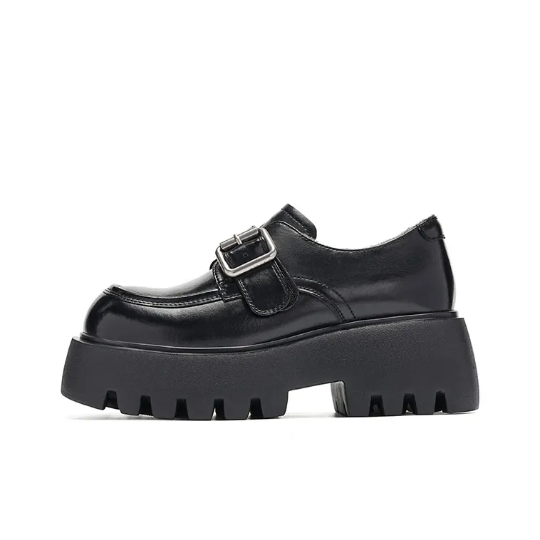 EBLAN Лоферы Черный флис с подкладкой Женские