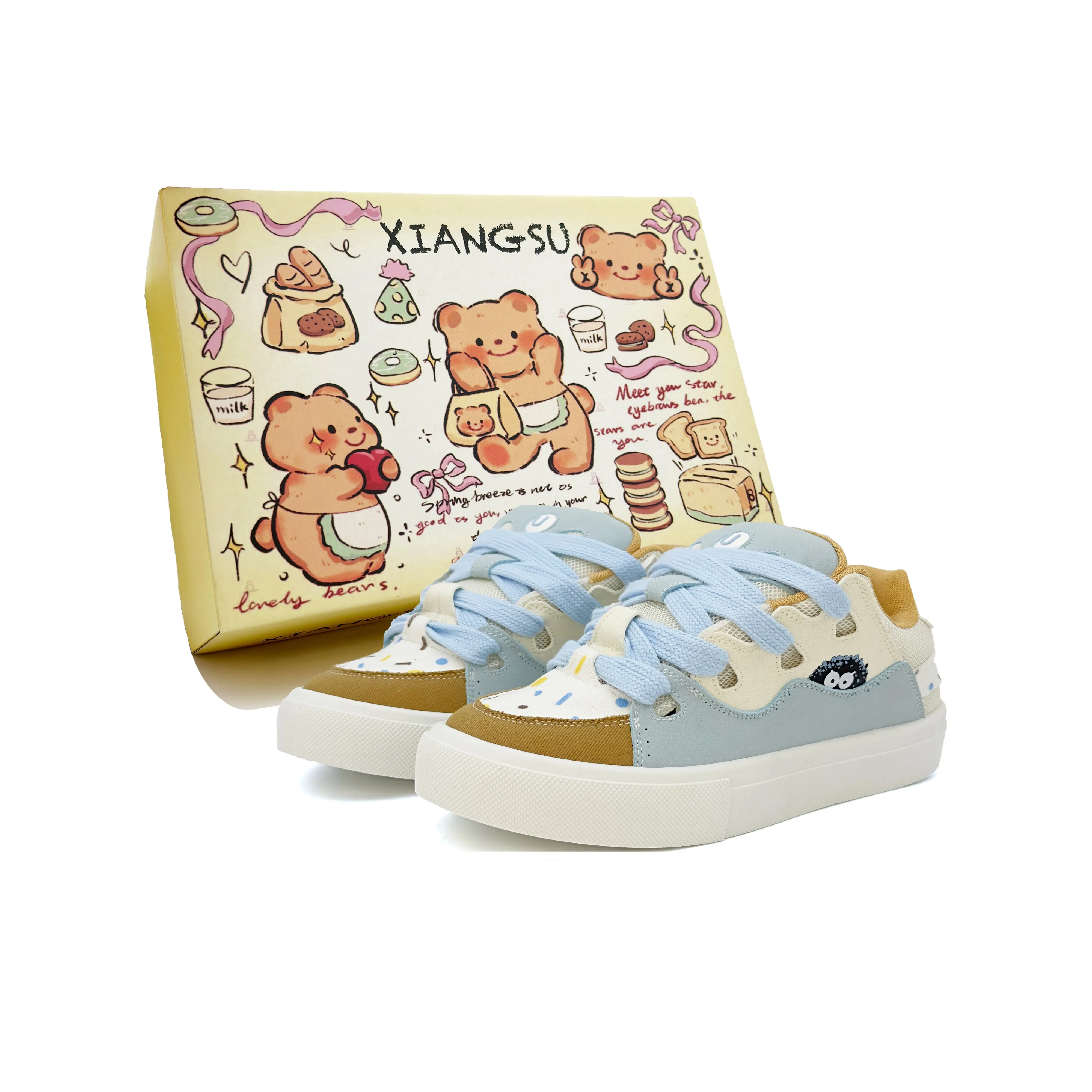 XIANGSU Niche Cute Style Anti-Slip Wear-Resistant Low-Top Skateboard Shoes Women's