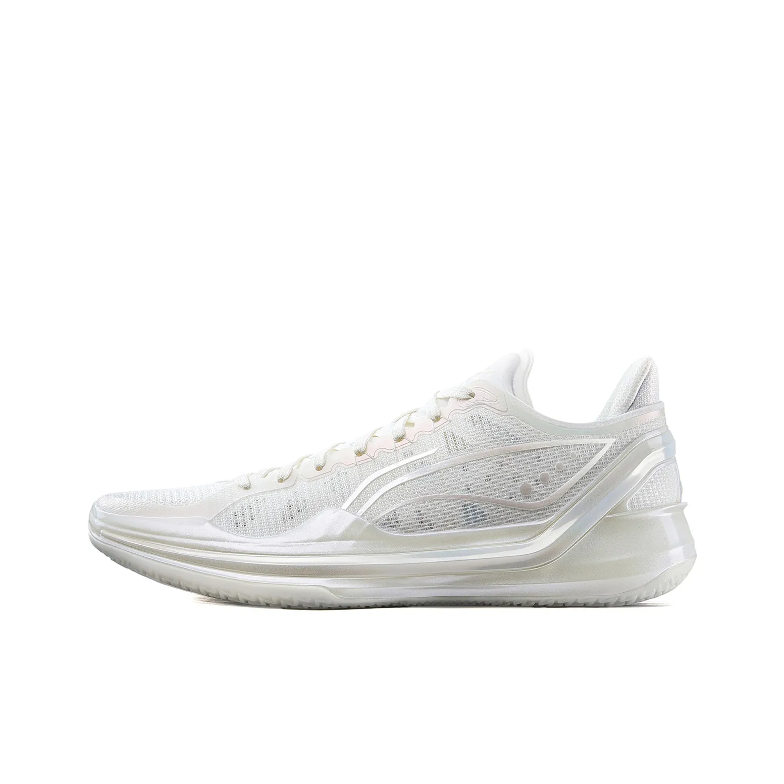LiNing Blade 4V2 Cushioning Slip Resistant Support Lightweight Rebound Low Top Basketball Shoes Men's White