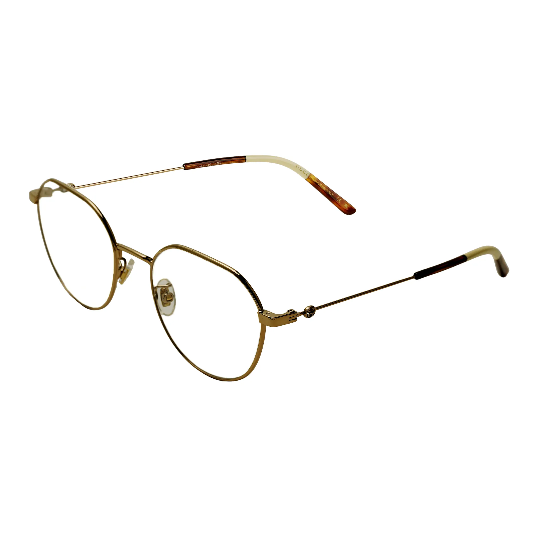 GUCCI Metal Round Eyeglass Frames Unisex