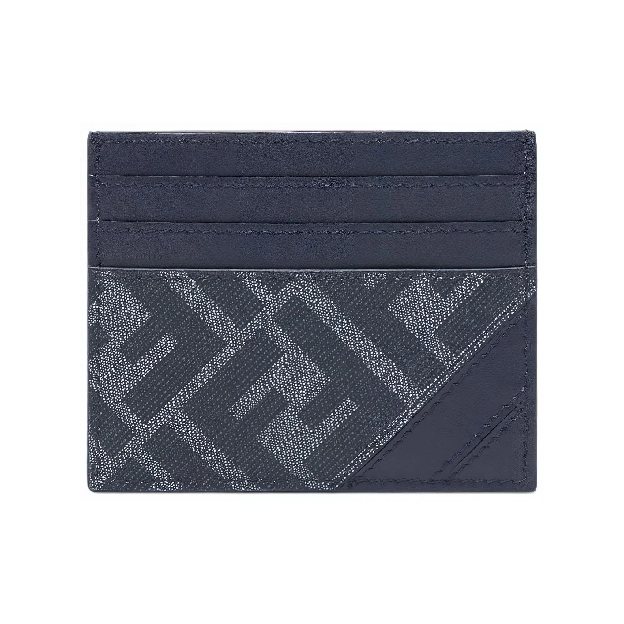 FENDI Кредитница FENDI DiagonalКредитница Из Ткани С Узором FF Синего Цвета