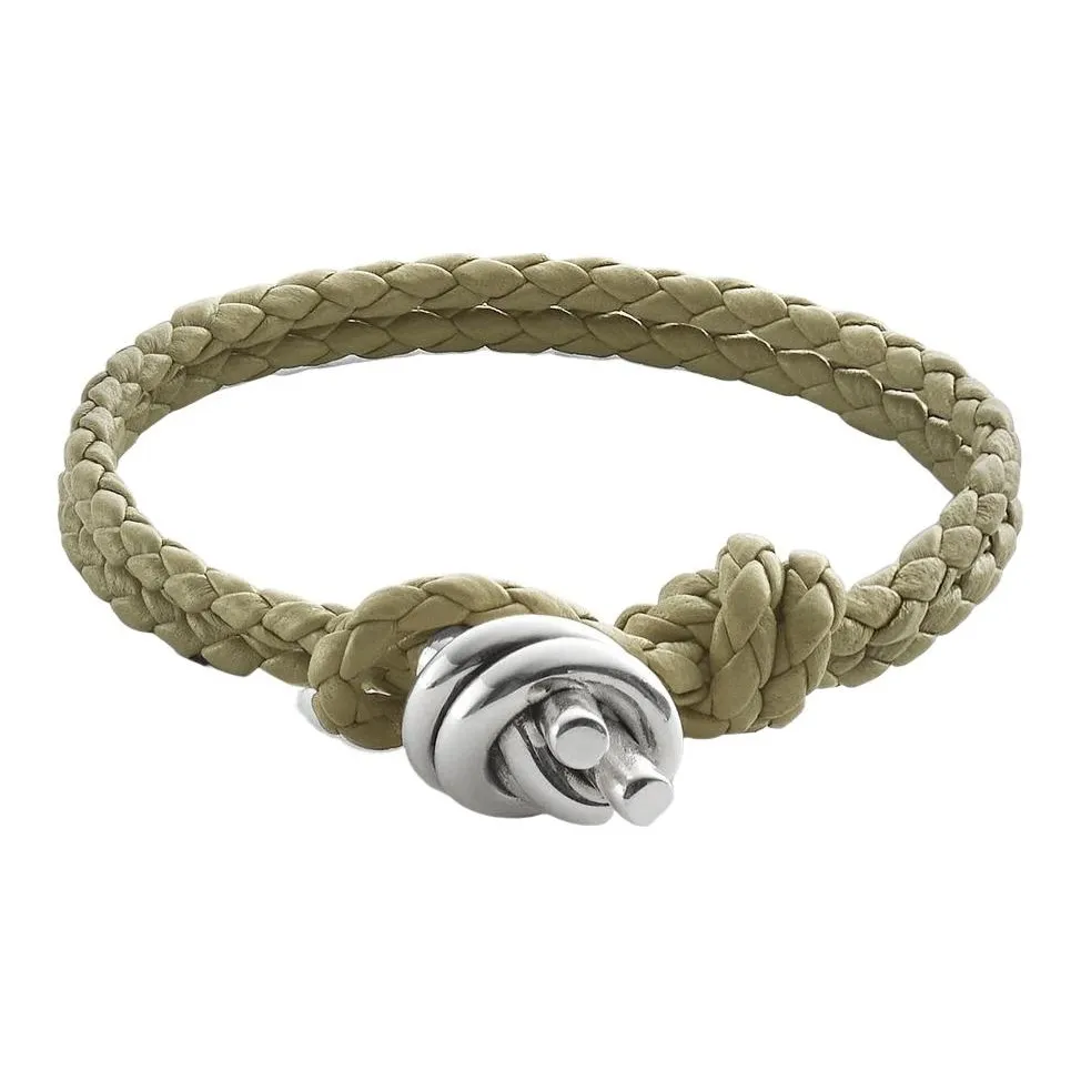Bottega Veneta Knot Detailed Braided Bracelet