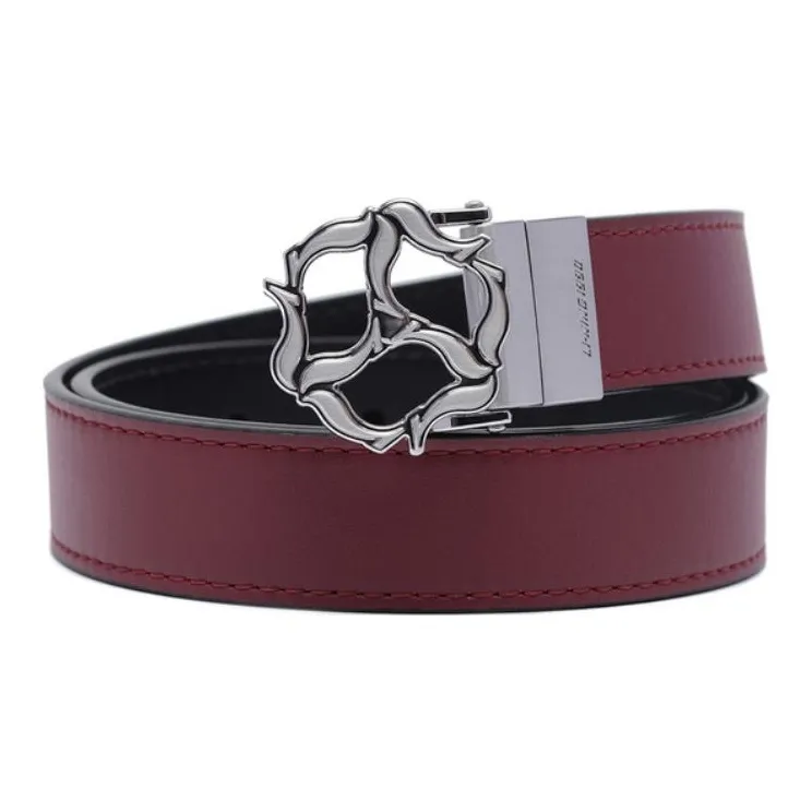 LI NING 1990 Ремни из коровьей кожи Женские Черный Красный