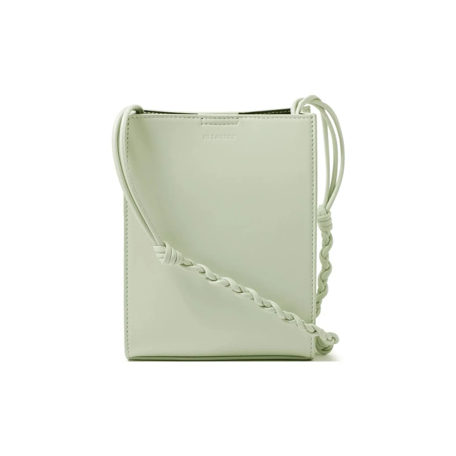 JIL SANDER Tangle Calfskin Crossbody Bag, Shoulder Bag Trumpets Men's Blue Green