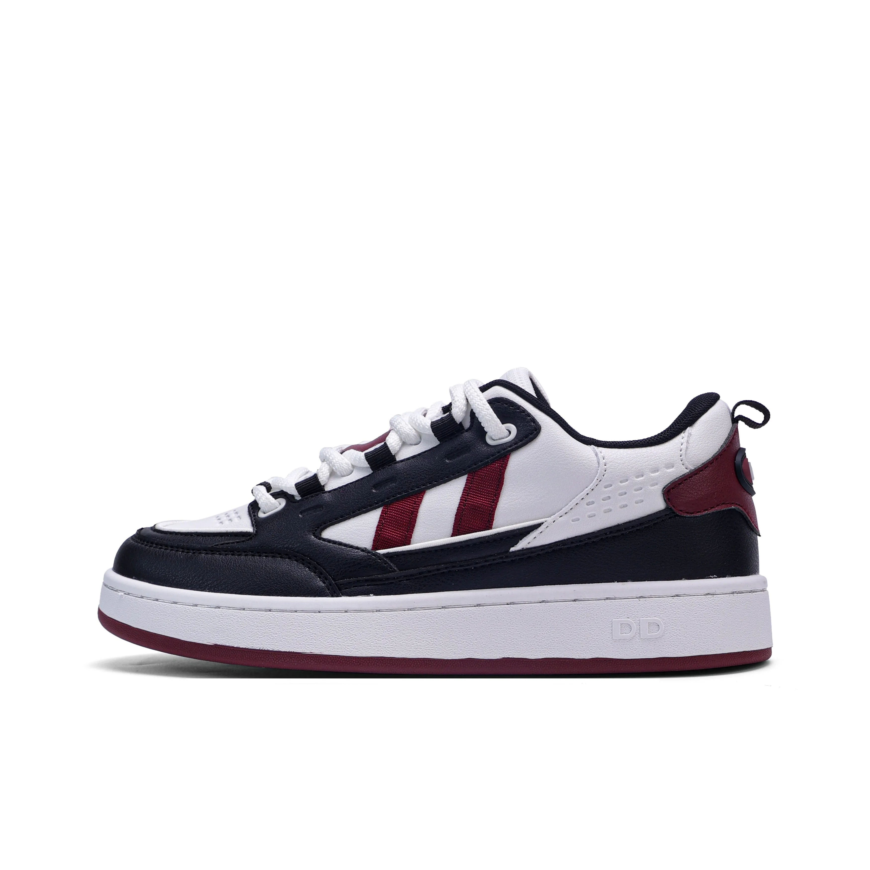 GLO BULL Skateboard Shoes Unisex Low Top White Black Burgundy