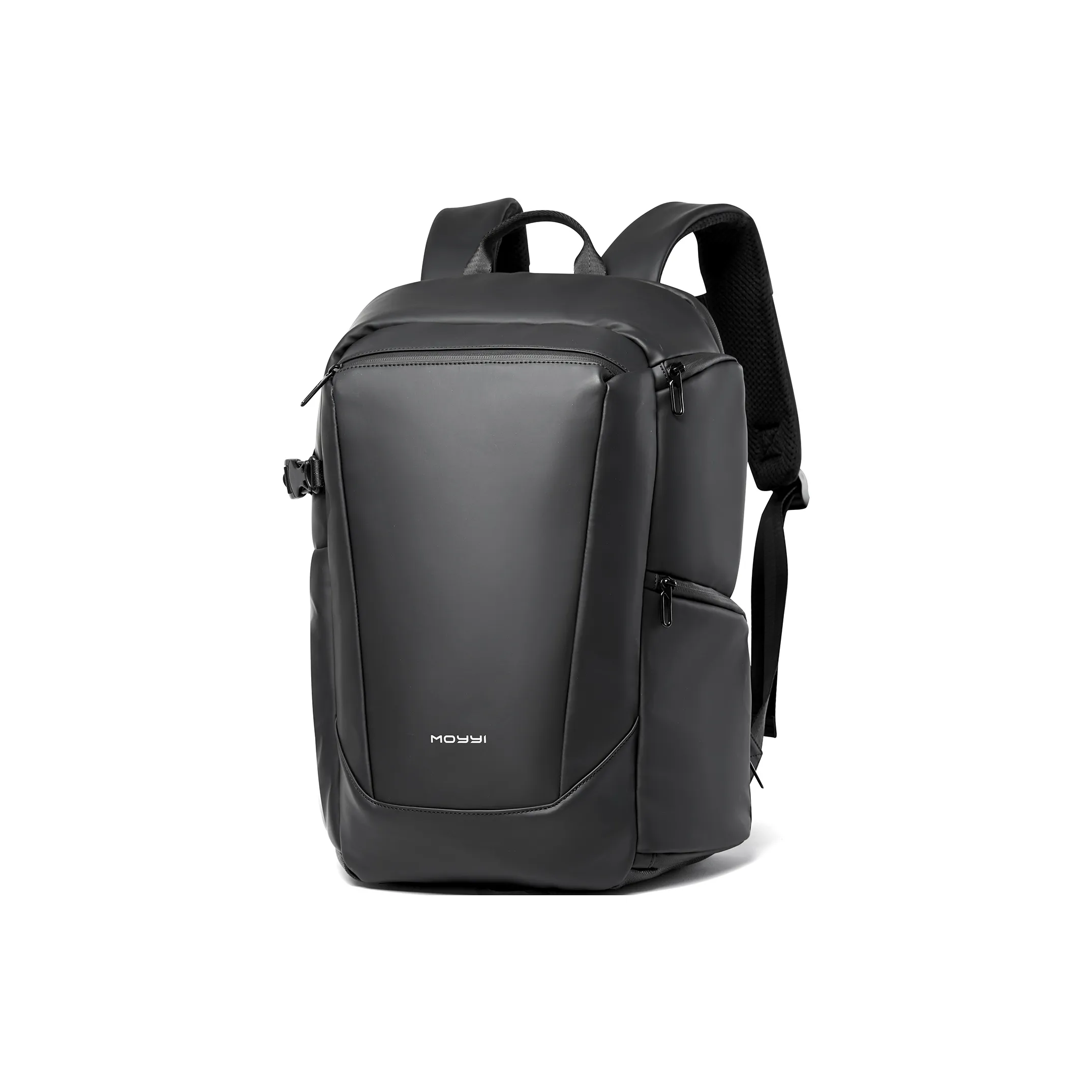 MOYYI Artificial Leather Backpack Unisex Black