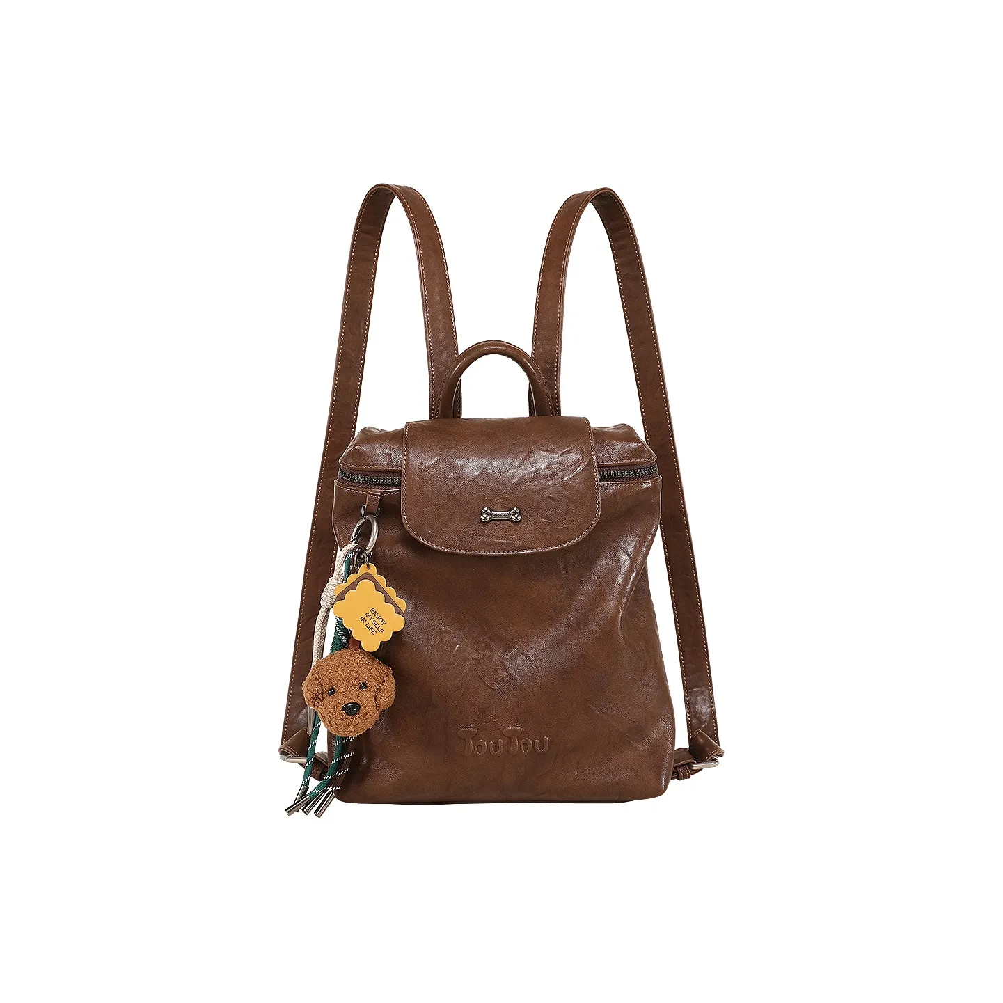 TOUTOU ПУ (полиуретан) Рюкзак Женские Шоколадно-коричневый