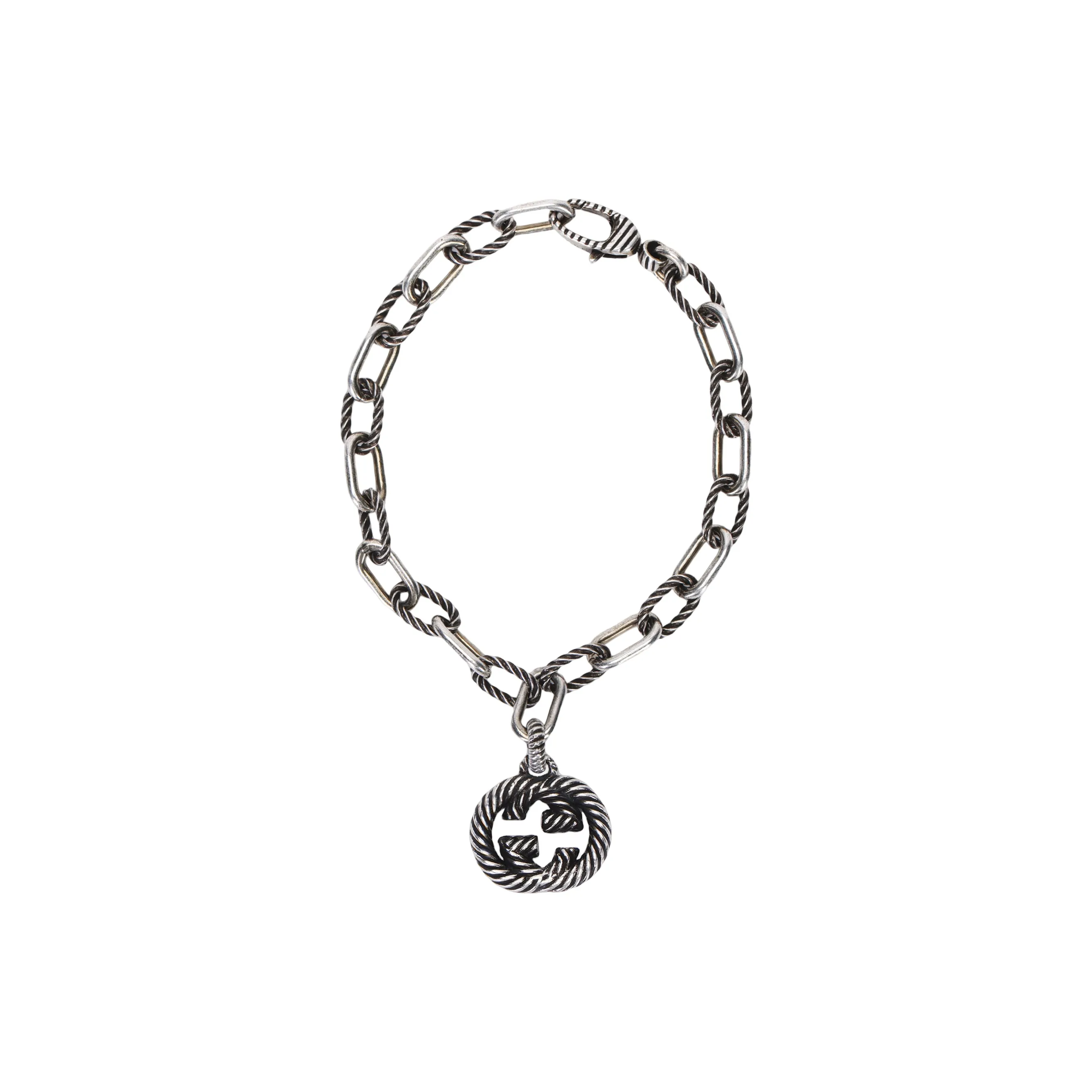 GUCCI Silver Bracelet With Interlocking G