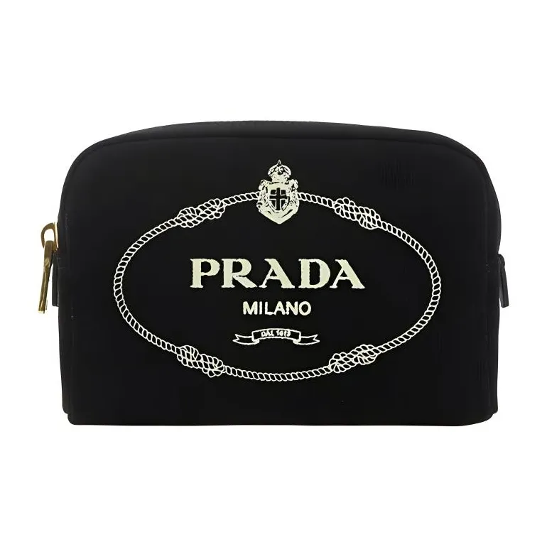 PRADA Canvas Bag, Makeup Bag, Toiletry Bag Unisex Black