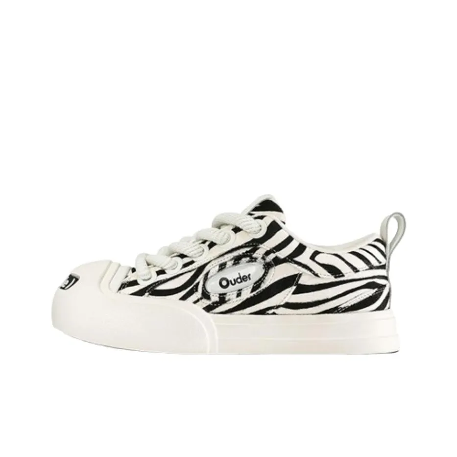 Ouder Smiler Laughs Series Zoo Series Низкие Кроссовки для Скейтбординга Унисекс Зебра С принтом