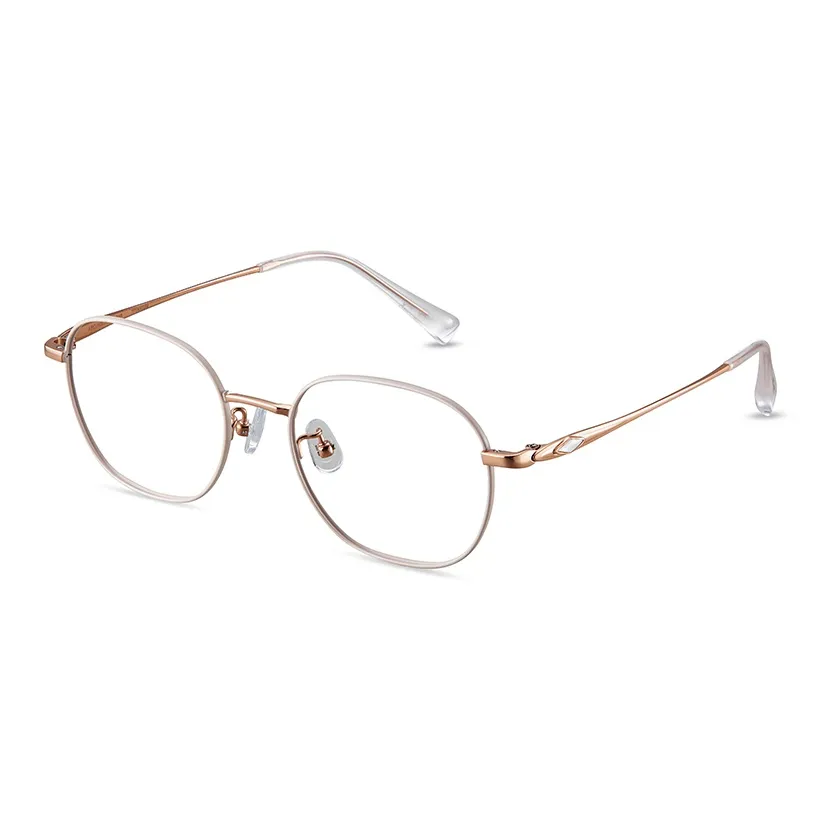 AIRO MIRO Титан Круглые Оправы для очков Унисекс Розовое золото