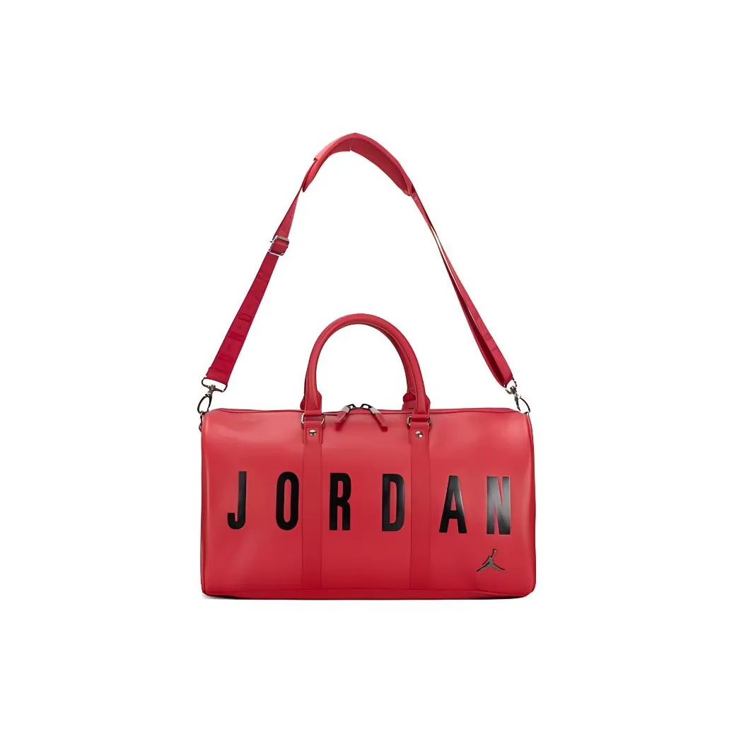 Jordan Polyester One Shoulder Portable Travel Bag Regular Unisex Red