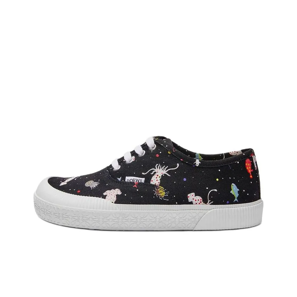 LOEWE Terra Vulca Canvas Shoes Men Low Top Black