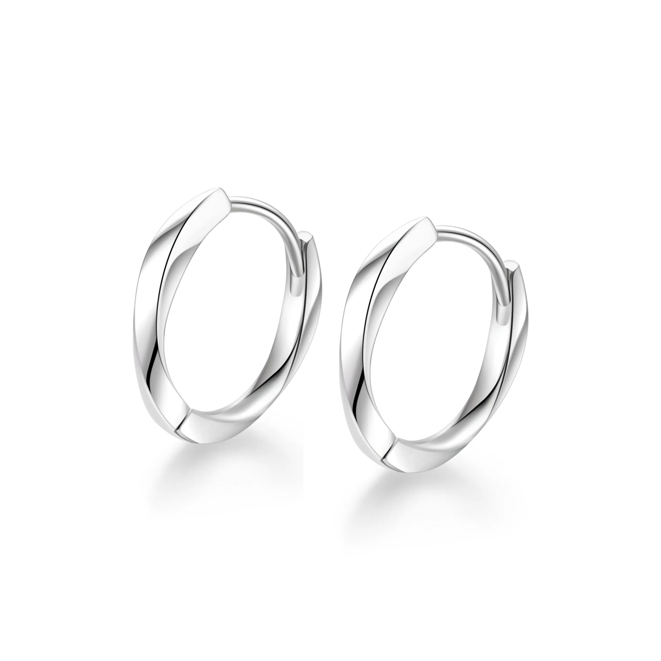 Lao Feng Xiang S925 Sterling Silver Stud Earrings Women's